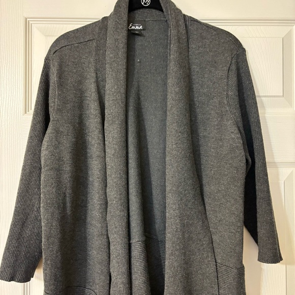 Simply Emma Open Front Cardigan, plus size 1X - Picture 3 of 12